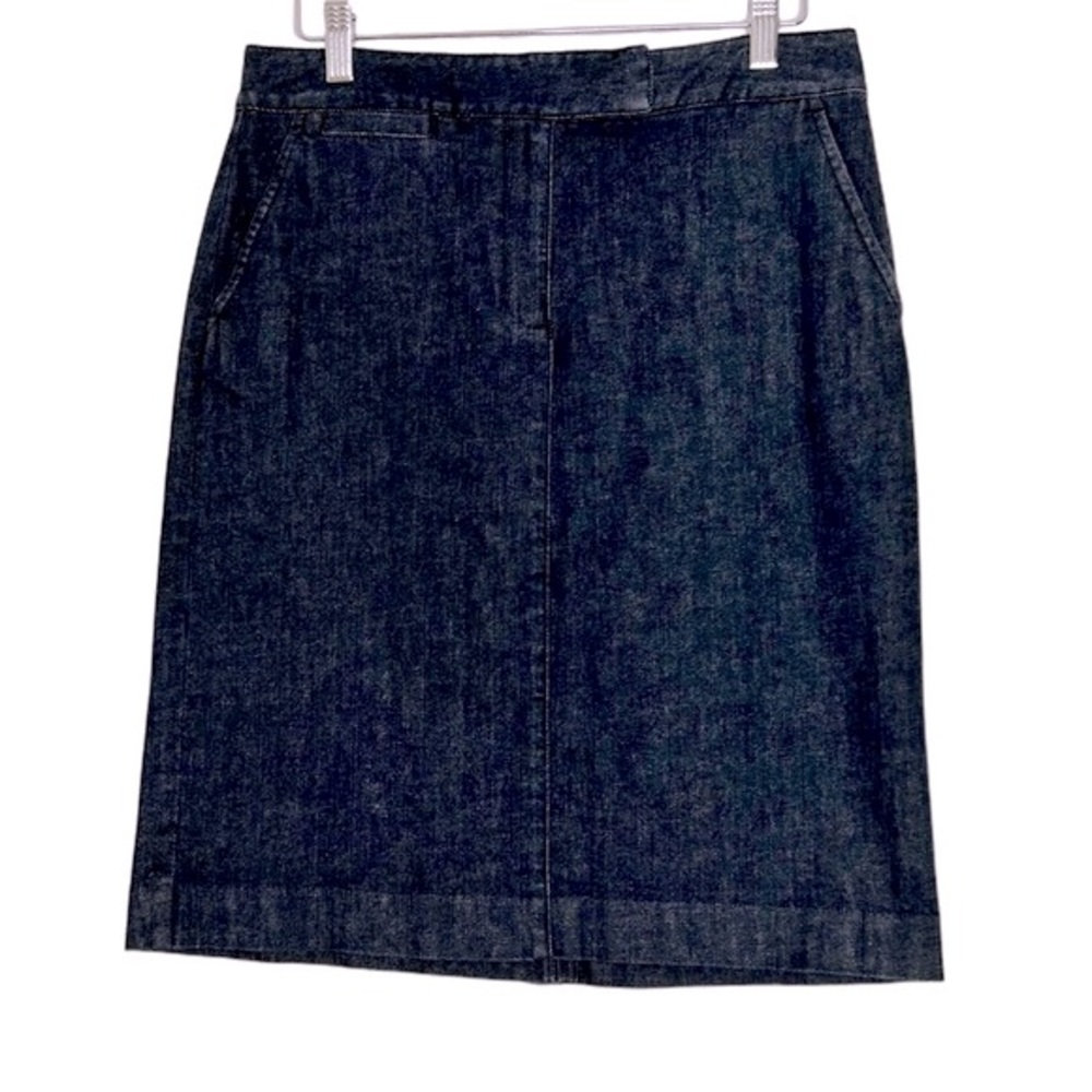 Denim Pencil Skirt Talbots Stretch Dark Wash Size 6